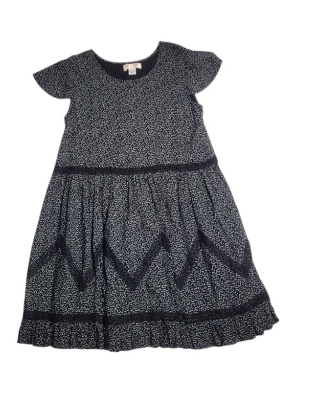 Zoe & Rose Band of Gypsies Girls' Black/White Polka Dot Dress - Size XL
